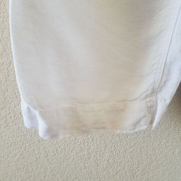 Natalie Rolt 100% Linen White Wide Leg High Rise Pants 0 Eddy Coastal Lagenlook - Picture 9 of 11